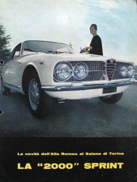 Alfa Romeo 2000 Sprint Modelprogram 1960 Carbrochure (2348)